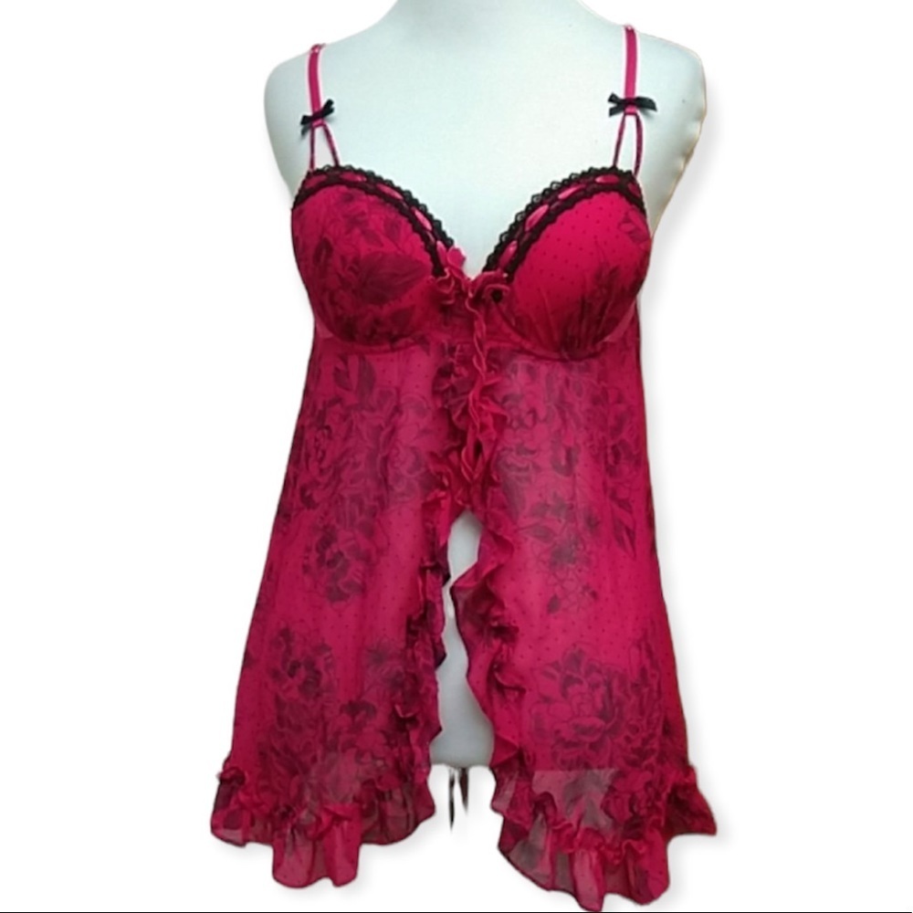 Apt. 9 Women's Swiss Dot‎ Rose Babydoll​​